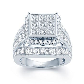 5 CT. T.W. Diamond 14K White Gold Multi-Top Engagement Ring 1