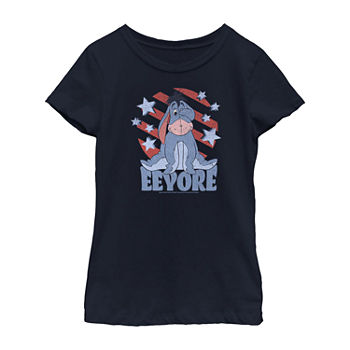 Disney Little & Big Girls Crew Neck Eeyore Short Sleeve Graphic T-Shirt