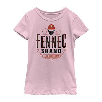 Fennec Shand Little & Big Girls Crew Neck Star Wars Short Sleeve Graphic T-Shirt