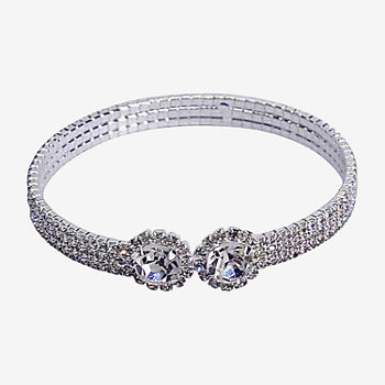 Vieste Rosa Crystal Link Round Cuff Bracelet