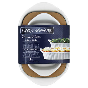 CorningWare® French White® lll 2-pc. Rectangular Bakeware Set