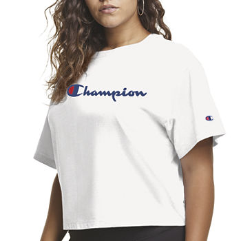 Champion Womens Crew Neck Short Sleeve T-Shirt Plus