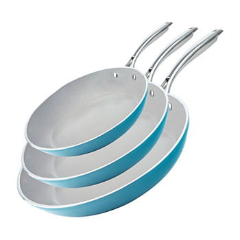 Gotham Steel 3-Pc. Nonstick With Stay Cool Handles 3-pc. Aluminum Dishwasher Safe Non-Stick Frying Pan