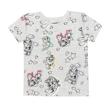 Okie Dokie Toddler Girls Crew Neck Paw Patrol Short Sleeve Graphic T-Shirt