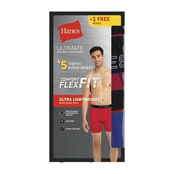 Hanes Comfort Flex Fit Mens 4 + 1 Bonus Pack Boxer Briefs