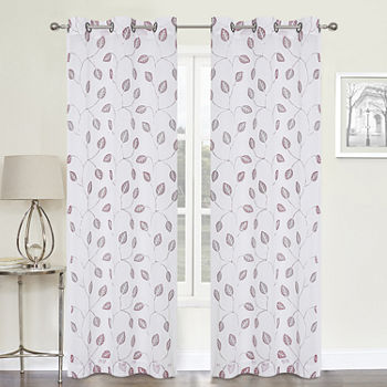 Regal Home Florence Sheer Grommet Top Set of 2 Curtain Panel