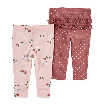 Carter's Baby Girls 2-pc. Cuffed Pull-On Pants