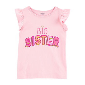 Carter's Little & Big Girls Round Neck Sleeveless T-Shirt