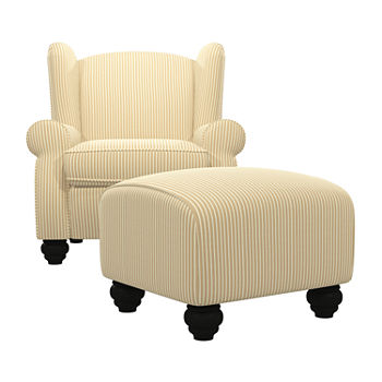 Handy Living Hana Chair + Ottoman Set