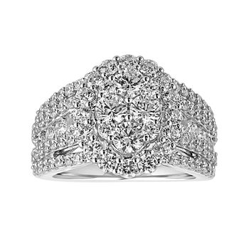 3 CT. T.W. Diamond 14K White Gold Engagement Ring