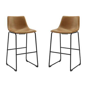 2-pc. Faux Leather Dining Kitchen Barstools