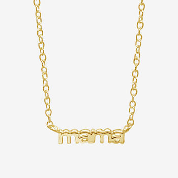 Itsy Bitsy Mama 14K Gold Over Silver 16 Inch Cable Pendant Necklace