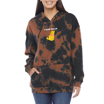 Winnie The Pooh Embroidered Juniors Womens Oversized Hoodie