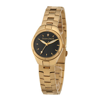 Personalized Dial Womens Gold-Tone Stainless Steel Bracelet Watch