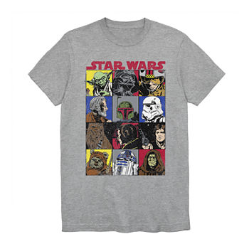 Mens Crew Neck Short Sleeve Regular Fit Star Wars Graphic T-Shirt