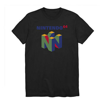 Nintendo 64 Mens Crew Neck Short Sleeve Regular Fit Graphic T-Shirt