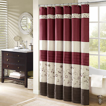 Madison Park Belle Embroidered Shower Curtain