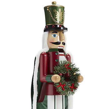 North Pole Trading Co. 24" Cape With Banner Christmas Nutcracker