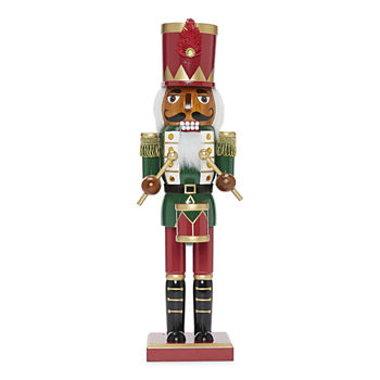 North Pole Trading Co. 14" African American Drummer Christmas Nutcracker
