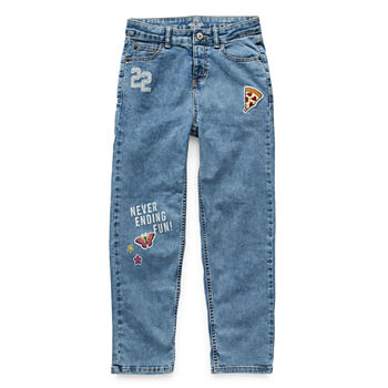 Thereabouts Little & Big Girls Adaptive Adjustable Waist Stretch Tapered Leg Relaxed Fit Jean