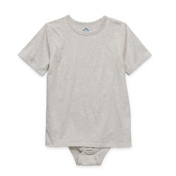 Thereabouts Little & Big Boys Crew Neck Short Sleeve Adaptive Bodysuit