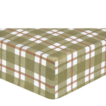 Trend Lab® Deer Lodge Plaid Flannel Fitted Crib Sheet