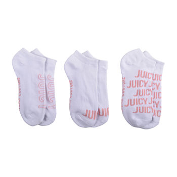 Juicy By Juicy Couture 3 Pair No Show Socks Womens