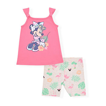 Disney Toddler Girls 2-pc. Mickey and Friends Minnie Mouse Short Set