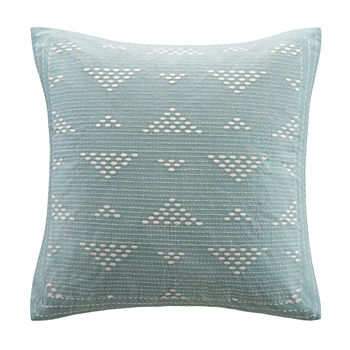 INK+IVY Cario Embroidered Square Pillow