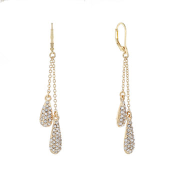 Monet Jewelry Gold Tone Linear Drop Earrings