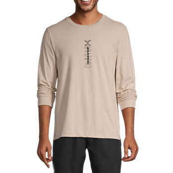 Xersion Mens Crew Neck Long Sleeve Graphic T-Shirt