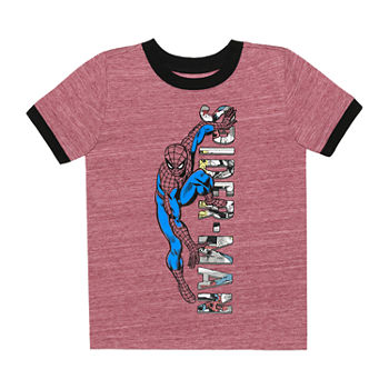 Okie Dokie Toddler Boys Crew Neck Avengers Marvel Spiderman Short Sleeve Graphic T-Shirt