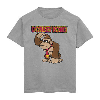 Little & Big Boys Crew Neck Donkey Kong Short Sleeve Graphic T-Shirt