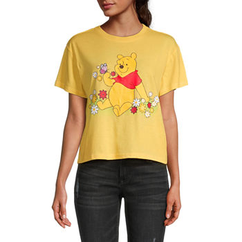 Winnie The Pooh Juniors Womens Cropped Graphic T-Shirt