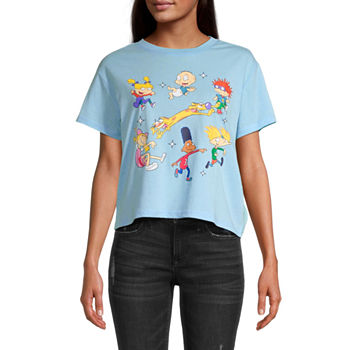 Rugrats Juniors Womens Cropped Graphic T-Shirt