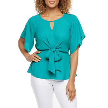 Elbow Sleeve Blouses Tops for Women - JCPenney