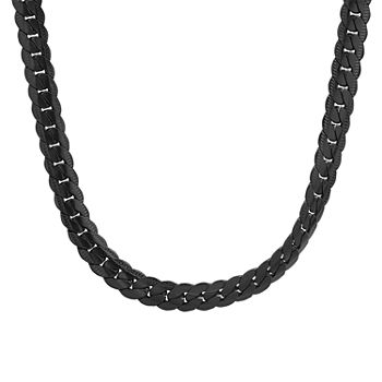 Steeltime Mens 24 Inch Stainless Steel Link Necklace