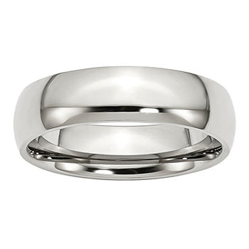 Mens 6Mm Stainless Steel Wedding Band