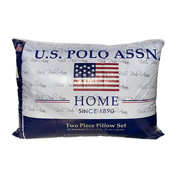 Us Polo Assn. Script Logo 2-Pack Medium Density Pillow