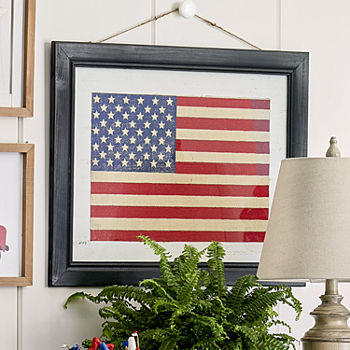 Layerings 24" Americana Flag in Frame Wall Décor