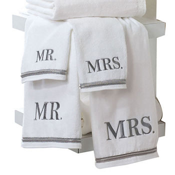 Avanti "Mr. & Mrs." Bath Towels