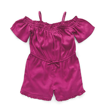 Thereabouts Toddler Girls Short Sleeve Romper