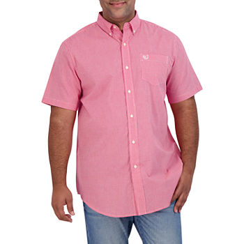 Chaps Big and Tall Mens Regular Fit Short Sleeve Button-Down Shirt