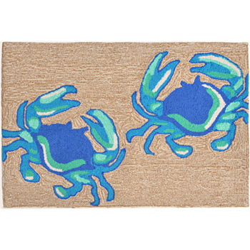 Liora Manne Frontporch Crabs Hand Tufted Rectangular Indoor Outdoor Rugs