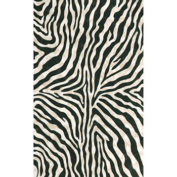 Liora Manne Visions I Zebra Rectangular Indoor Outdoor Rugs