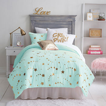 Frank And Lulu Lucky Star Geometric Midweight Embellished Comforter Set