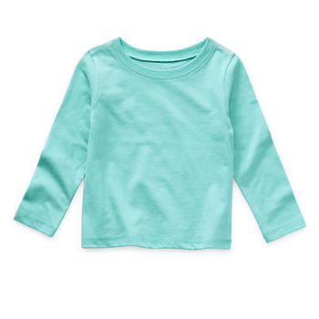 Okie Dokie Toddler Girls Adaptive Round Neck Long Sleeve T-Shirt