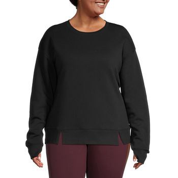 Xersion Womens Round Neck Long Sleeve Sweatshirt