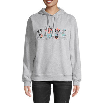 Disney Collection Juniors Womens Long Sleeve Mickey and Friends Mickey Mouse Hoodie