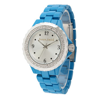 Personalized Womens Blue Allow And Silver Tone Dial Bracelet Watch